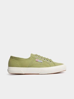 Womens Superga Classic Canvas Grey Fossil Green Sneakers