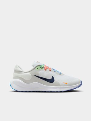 Junior Grade-School Nike Revolution 7 White/Grey/Peach Shoes