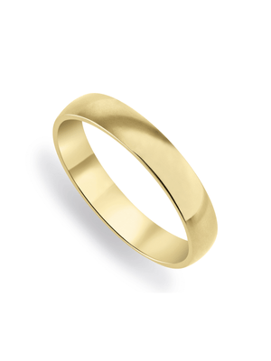 Stainless Steel 4mm Gold Tone Plain Men's Ring