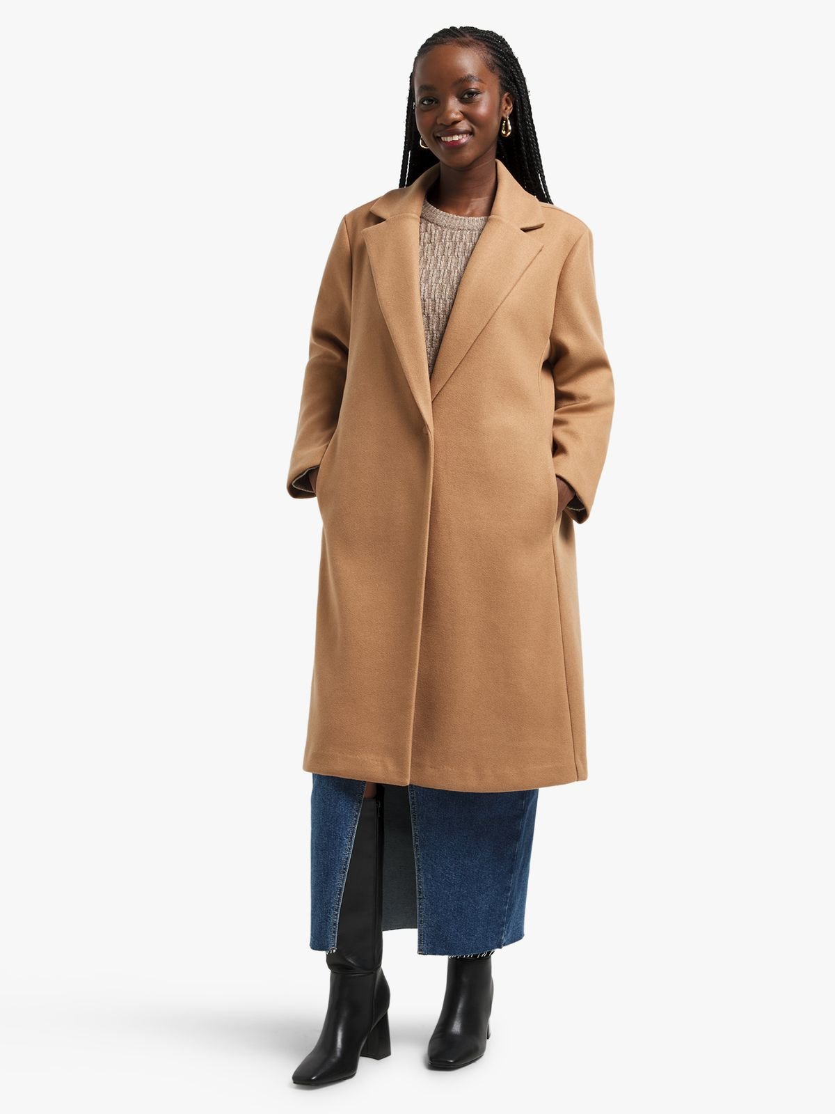 COZY MELTON Tailored Coat | GU US