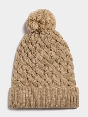Jet Older Boys Stone Cable Knit Beanie