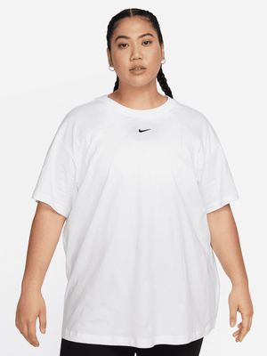 Womens Nike Sportswear Essential Plus Size White Tee