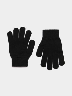 Jet Younger Girls Black Gloves