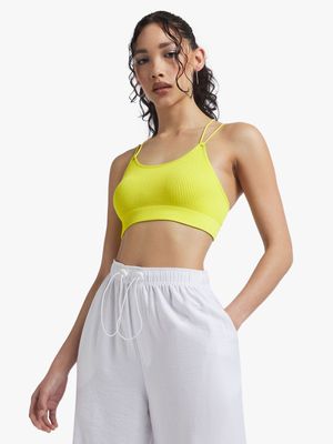 Women's Lime Strappy Shock Cord Cami