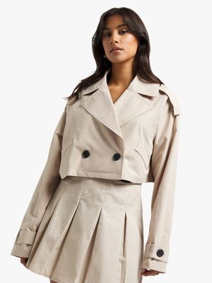 Women's Stone Cropped Trench Jacket