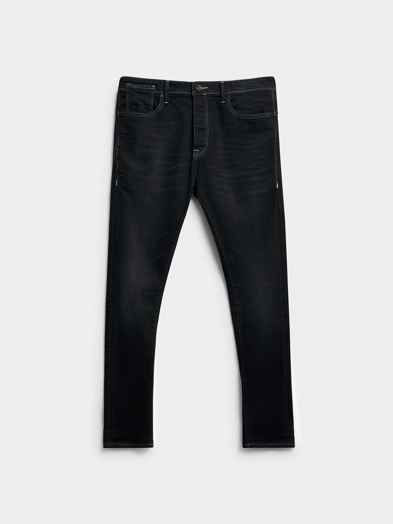 Men's Union-DNM Skinny Fit Blue Black Jeans - Bash.com Men's Union-DNM Skinny Fit Blue Black Jeans - Bash.com