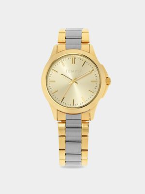 Tempo Men's Gold & Silver Tone Bracelet Watch