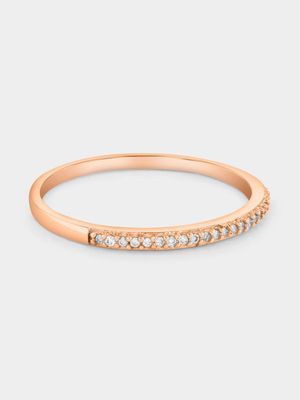 Rose Gold 0.055ct Diamond Claw-Set Eternity Ring
