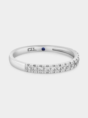 Sterling Silver Moissanite Pave Band