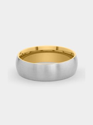 Stainless Steel Gold Plated Men's Ring