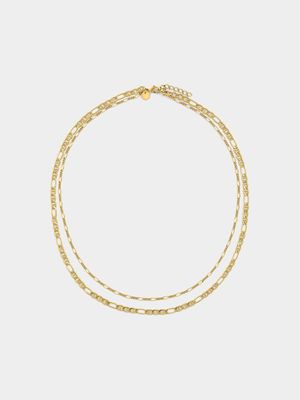 Yellow Gold Plated Double Marina Chain