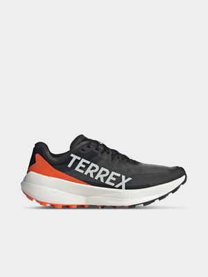 Mens adidas Terrex Agravic Speed Black/Orange Trail Running Shoes
