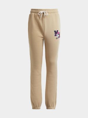 Jet Older Girls Taupe Minnie Mouse Active Pants