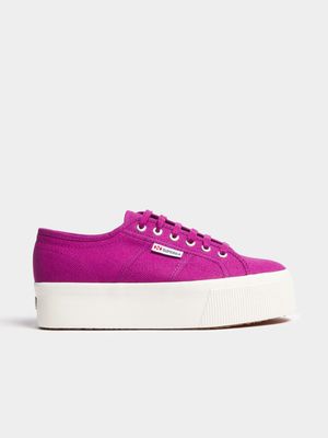 Womens Superga Classic Violet Purple Platform Sneakers