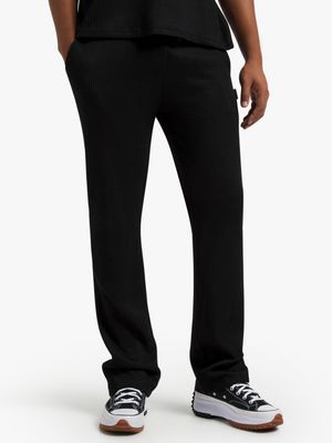 Men's Black Seersucker Pants