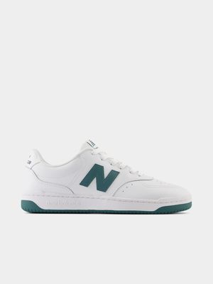 Mens New Balance BB80 V1 White/Green Sneakers