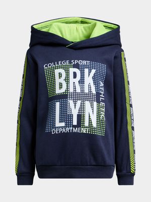 Jet Younger Boys Navy/Lime Brooklyn Active Top