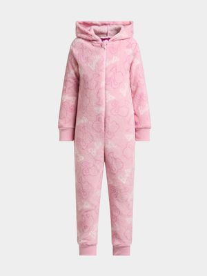 Jet Younger Girls Pink Barbie Fleece Onesie