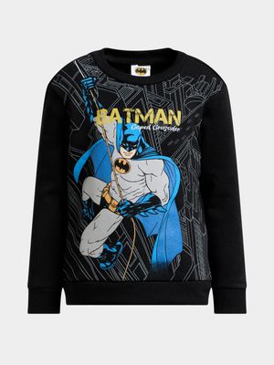 Jet Younger Boys Black Batman Active Top