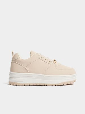 Jet Older Girls Nude Chunky Sneakers