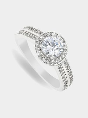 Sterling Silver & Cubic Zirconia Contessa Solitaire Ring