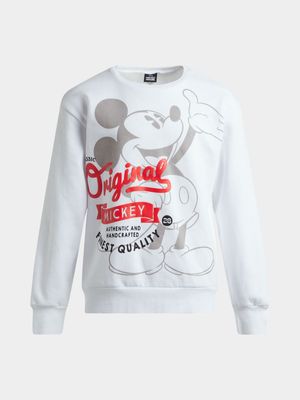 Jet Older Girls White Mickey Mouse Active Top