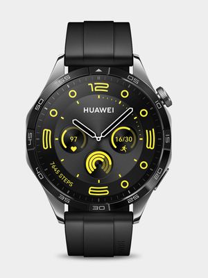 Huawei GT 4 - 46MM Black Fluoroelastomer Strap Smart Watch