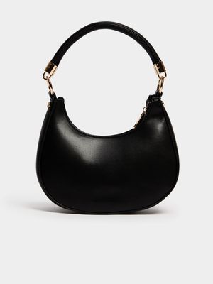 Women's Black Mini Structure Shoulder Bag