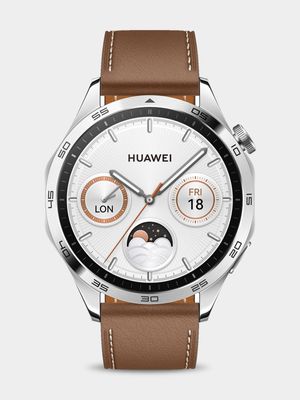 Huawei Watch GT 4 - 46MM Brown Leather Strap Smart Watch