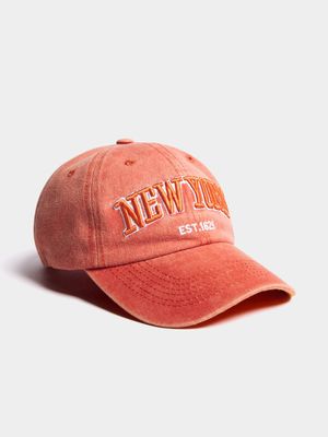 Men's Orange New York Peak Cap