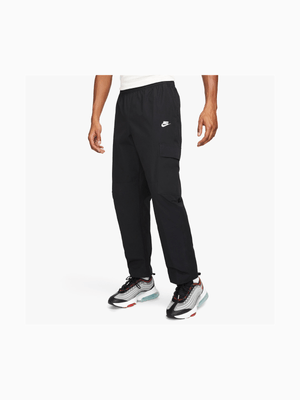 Mens Nike Club Woven Black/White Cargo Pants