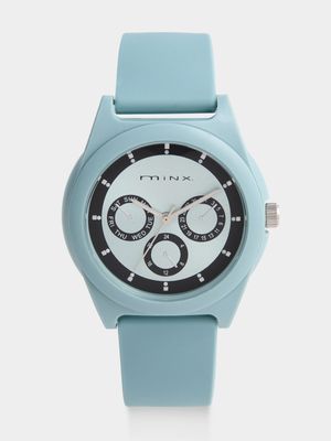 Minx Blue & Black Dial Blue Silicone Watch