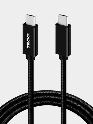 TROO Certified Fast Charge 30W Type-C To Type-C Braided Cable – 3 m