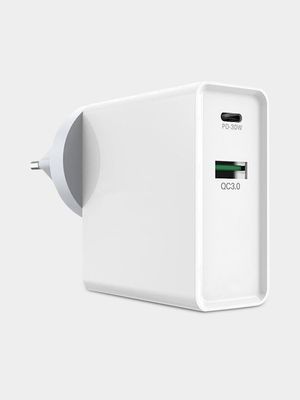 Superfly 48W Dual Usb Pd And Qc Wall Charger
