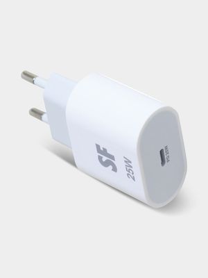 KNR SF 25W Single Type C Wall Charger- Whte
