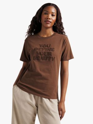 Jet Women's Brown Define Your Beauty T-Shirt