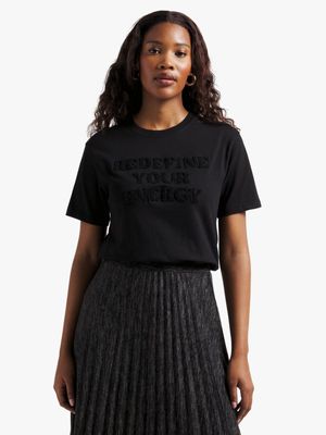 Jet Women's Black Redefine Your Energy T-Shirt