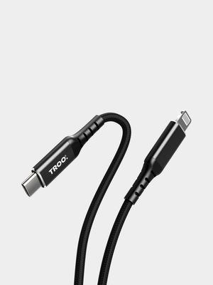 TROO Certified Fast Charge PD 30W Type-C To Lightning MFI Braided Cable - 2 m