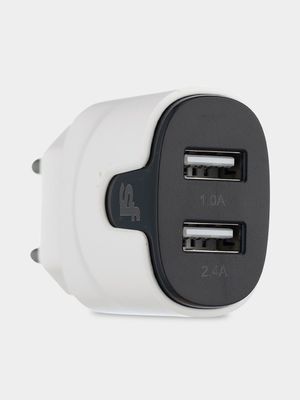 Superfly 3.4A Dual USB Wall Charger with Type C Cable