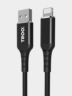 TROO Certified Fast Charge 30W USB To Lightning MFI Braided Cable – 2 m