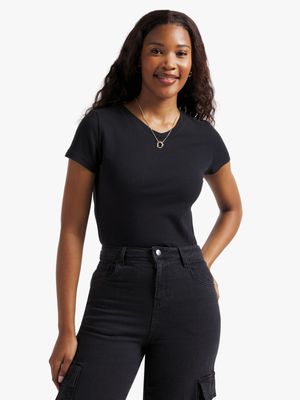 Jet Women's Black V-Neck T-Shirt