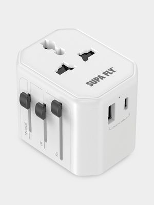 Supa Fly Travel Adapter With 2 Ports