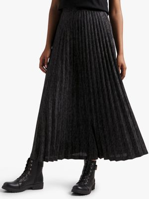 Jet Women's Charcoal Cut & Sew Pleated Skirt