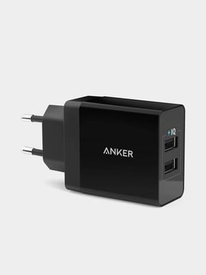 Anker 2-Port USB Wall Charger 24W Black