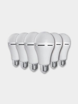 Elecstor E27 7W Rechargeable 6 pack bulbs