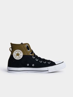 Mens Converse Chuck Taylor All Star Everyday Mid Black/Olive Sneaker
