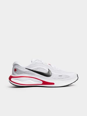 Mens Nike Journey Run White/Black/Red/Grey Running Shoes