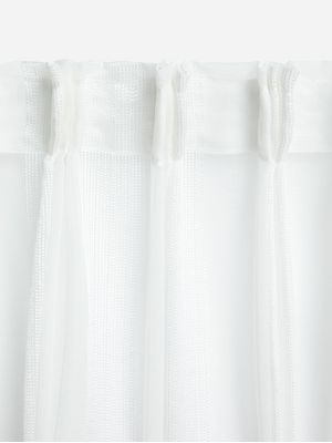 Jet Home Luke Muslin Voile Taped Curtain 230x218