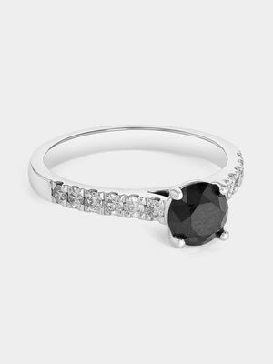 Adore Women’s 9CT WG Black Diamond Solitaire Ring