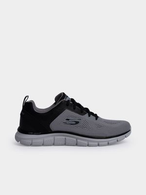 Mens Skechers Track Grey/Black Sneaker